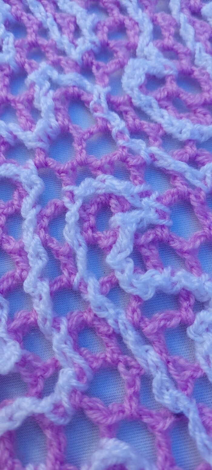 Chal rosa con flecos - Imagen 5