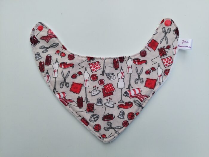 Bandana gris-rojo, talla 3 (6 a 12 meses) - Imagen 4